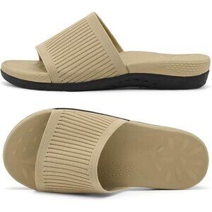 Orthotic Slides Size 4110.5 Slip-On Sandals Arch Support Knit Upper Open Toe